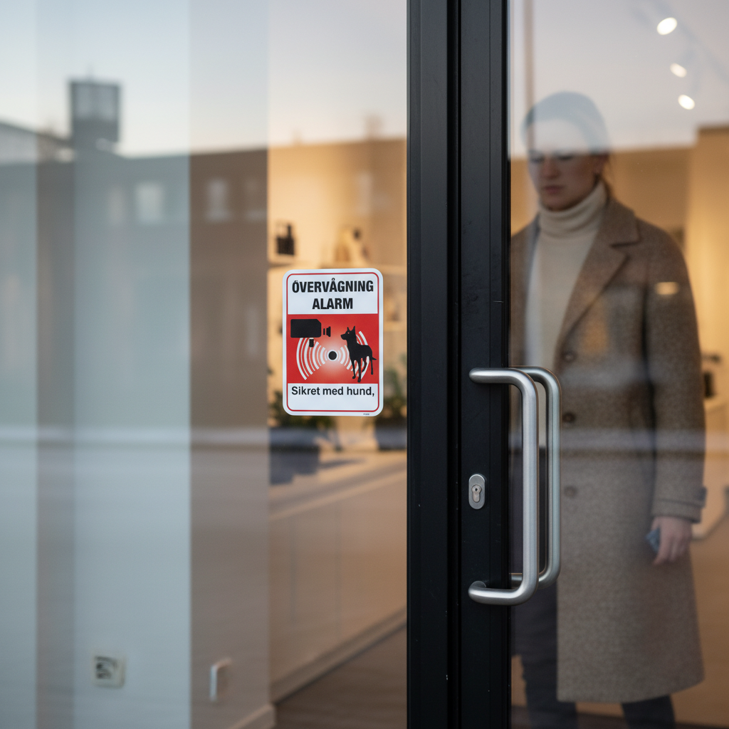Overvågning Alarm Sikret med hund, video & alarm skilt - Billede 4