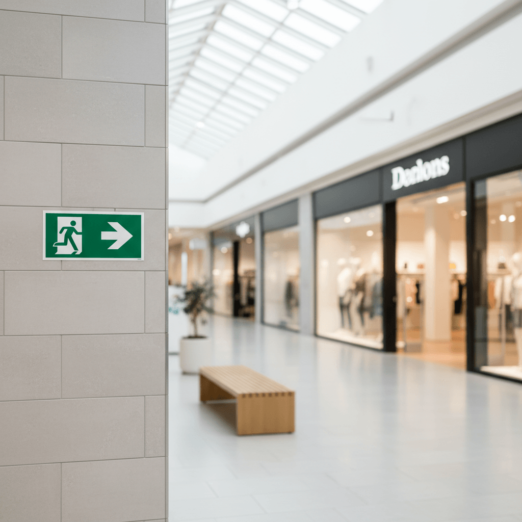 E002 ISO_7010 Flugtvej til højre skilt - Billede 3