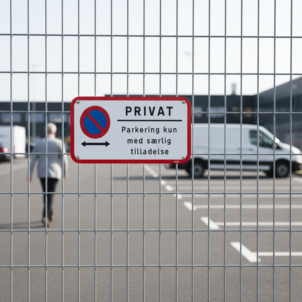 Privat parkering kun med særlig tilladelse skilt - Billede 3