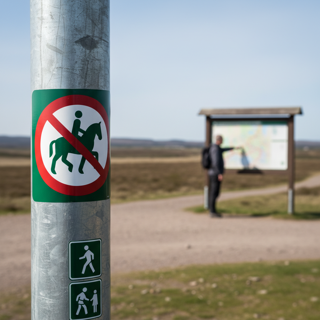 Ridning forbudt skilt - Naturstyrelsen - Billede 2