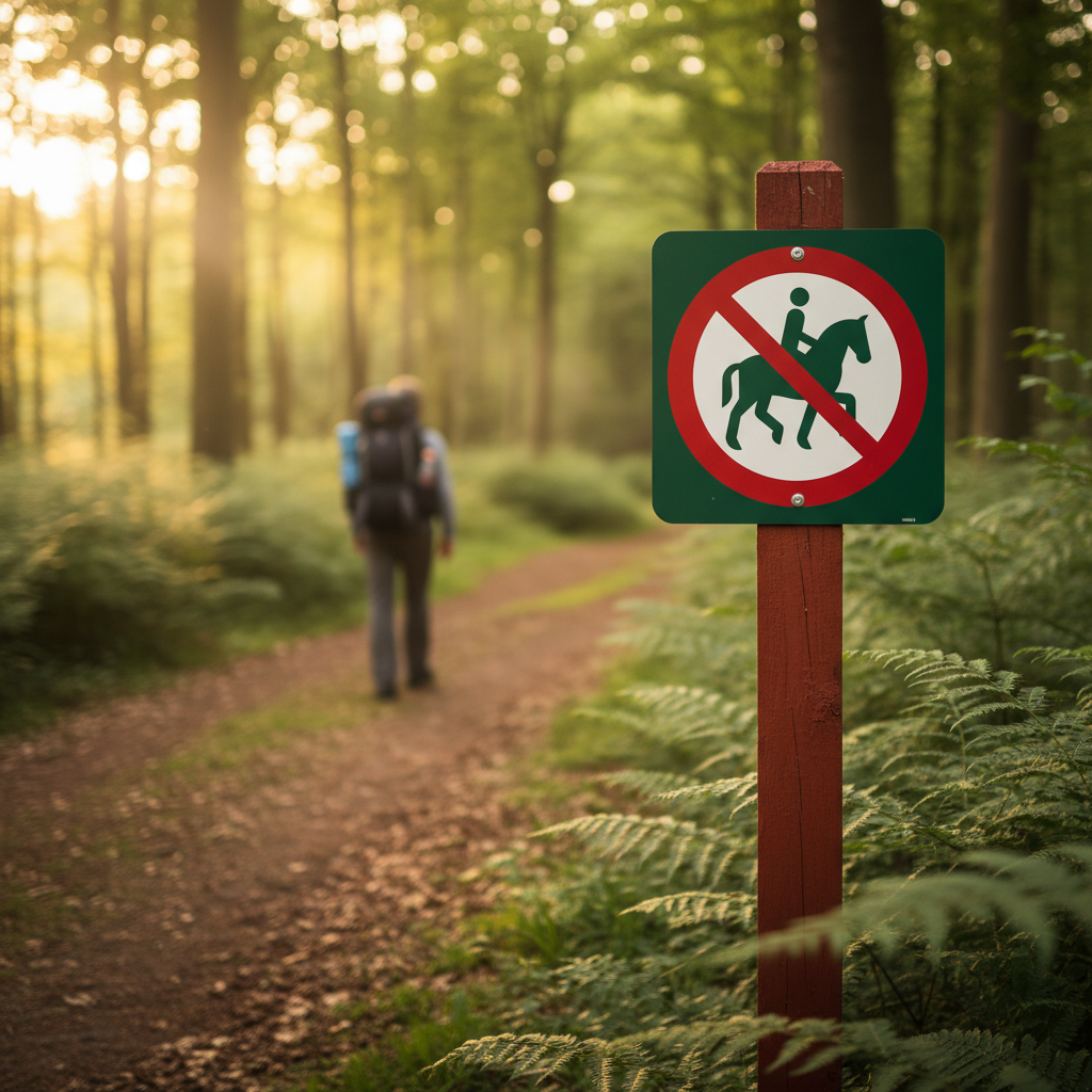 Ridning forbudt skilt - Naturstyrelsen - Billede 5