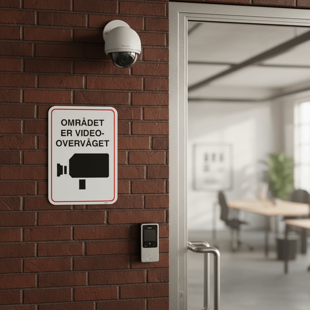 Området er videoovervåget skilt - Billede 2