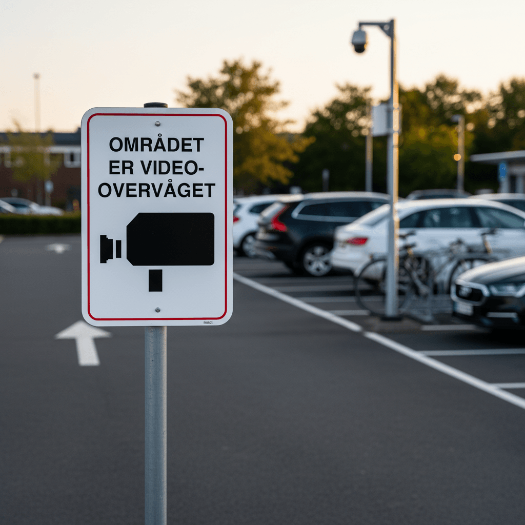 Området er videoovervåget skilt - Billede 3