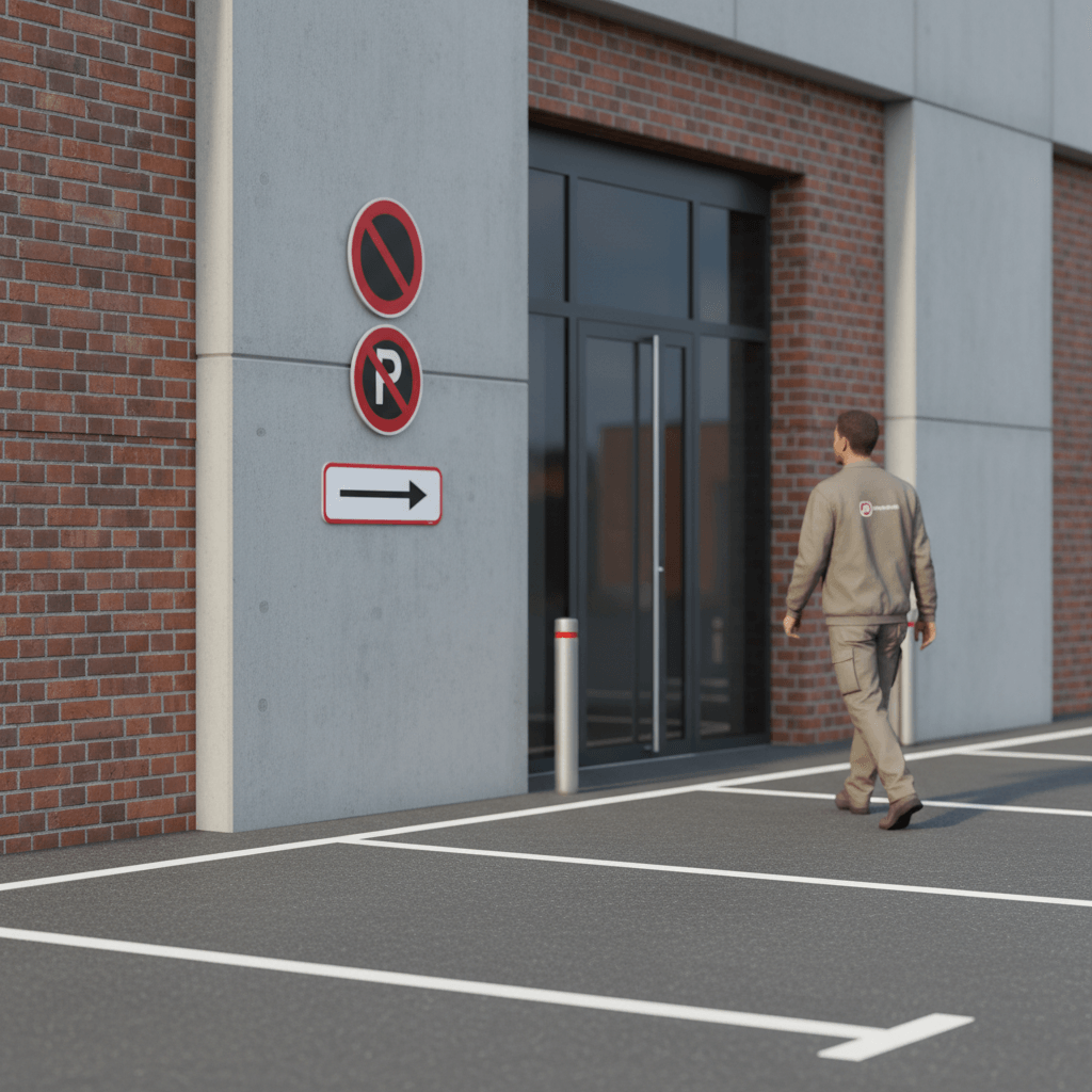 Pil firkantet skilt med rød ramme - Billede 2