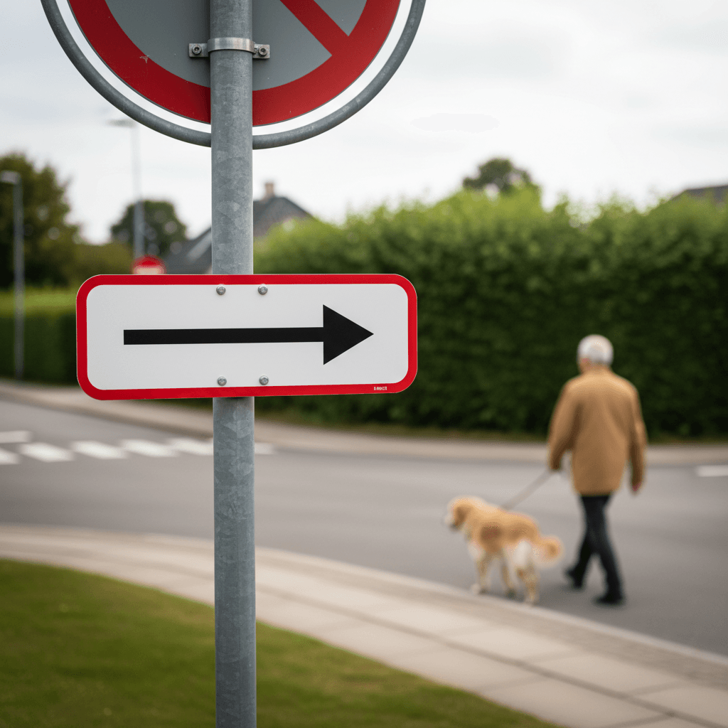 Pil firkantet skilt med rød ramme - Billede 4