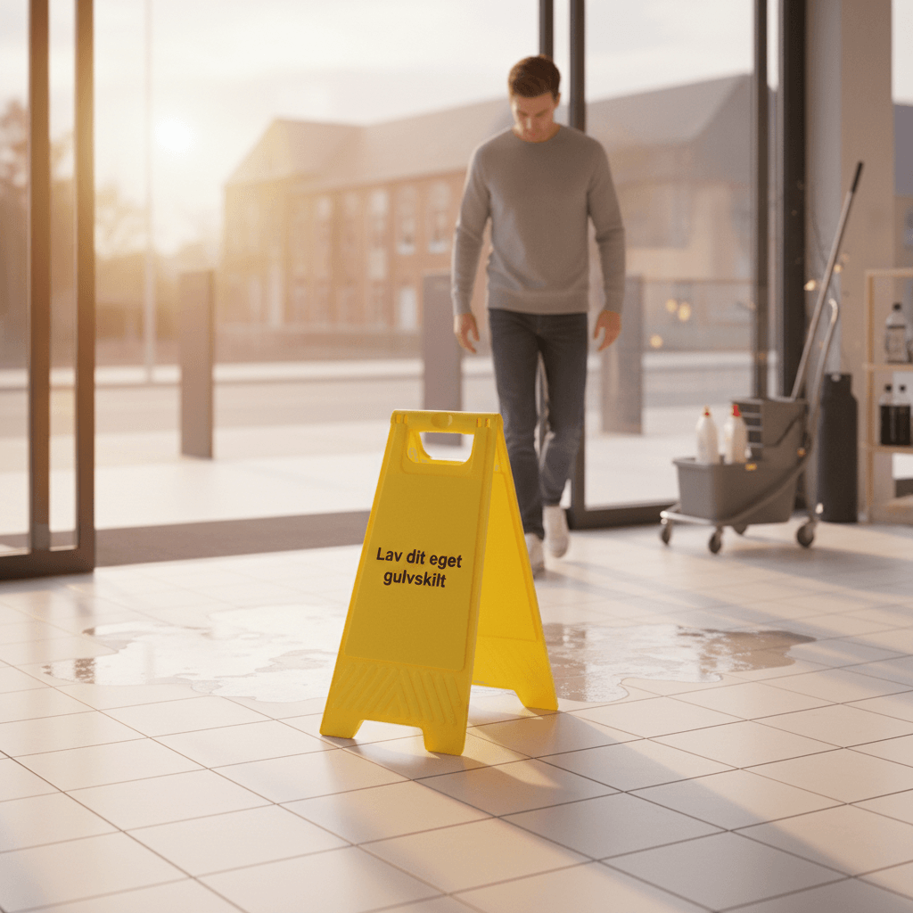 Design-selv gult gulvskilt - Billede 5