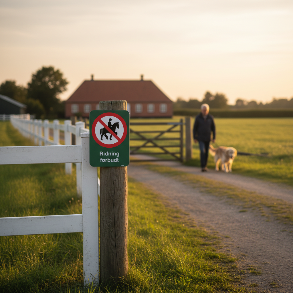 Ridning forbudt skilt - Billede 4
