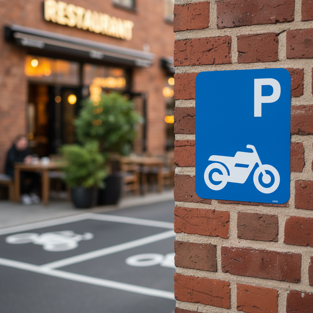 Parkerings skilt  P motorcykel skilt - Billede 5