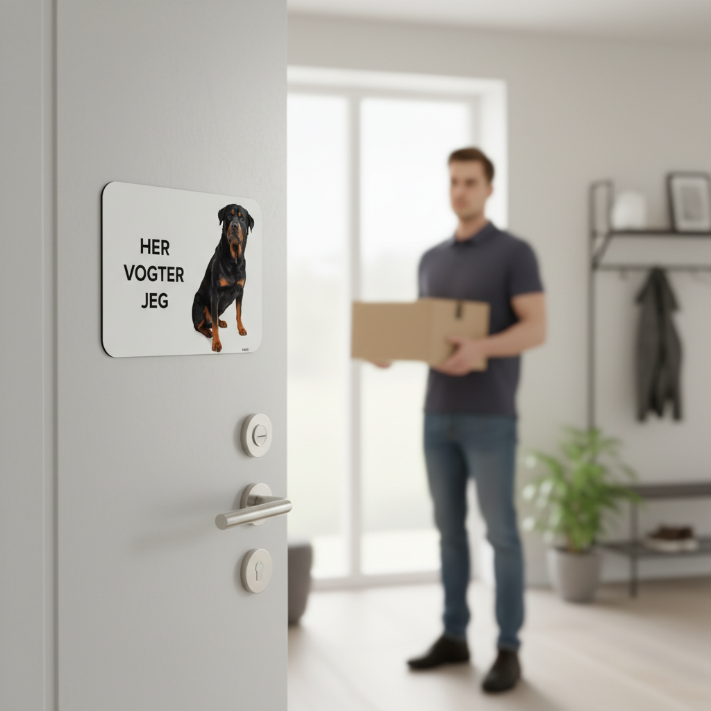 Rottweiler Her vogter jeg skilt - Billede 2