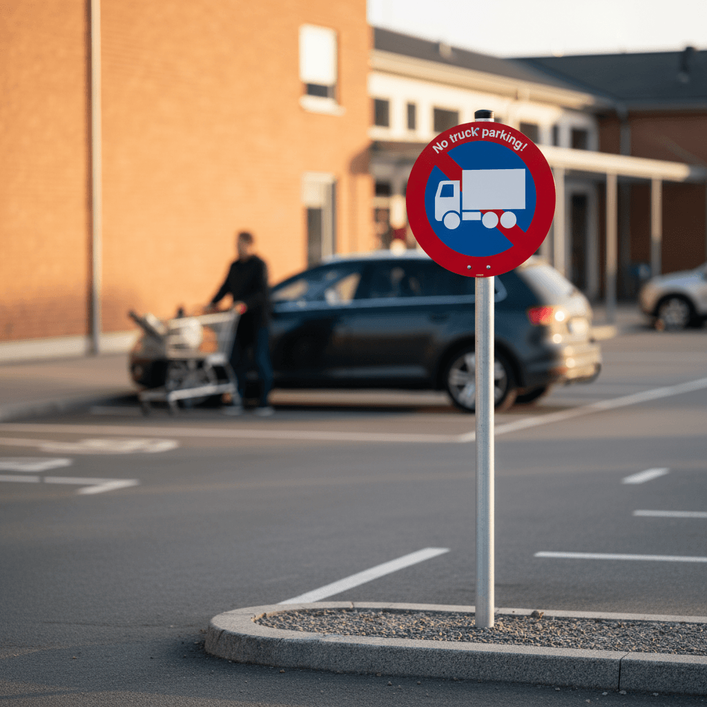 No truck parking! skilt - Billede 5