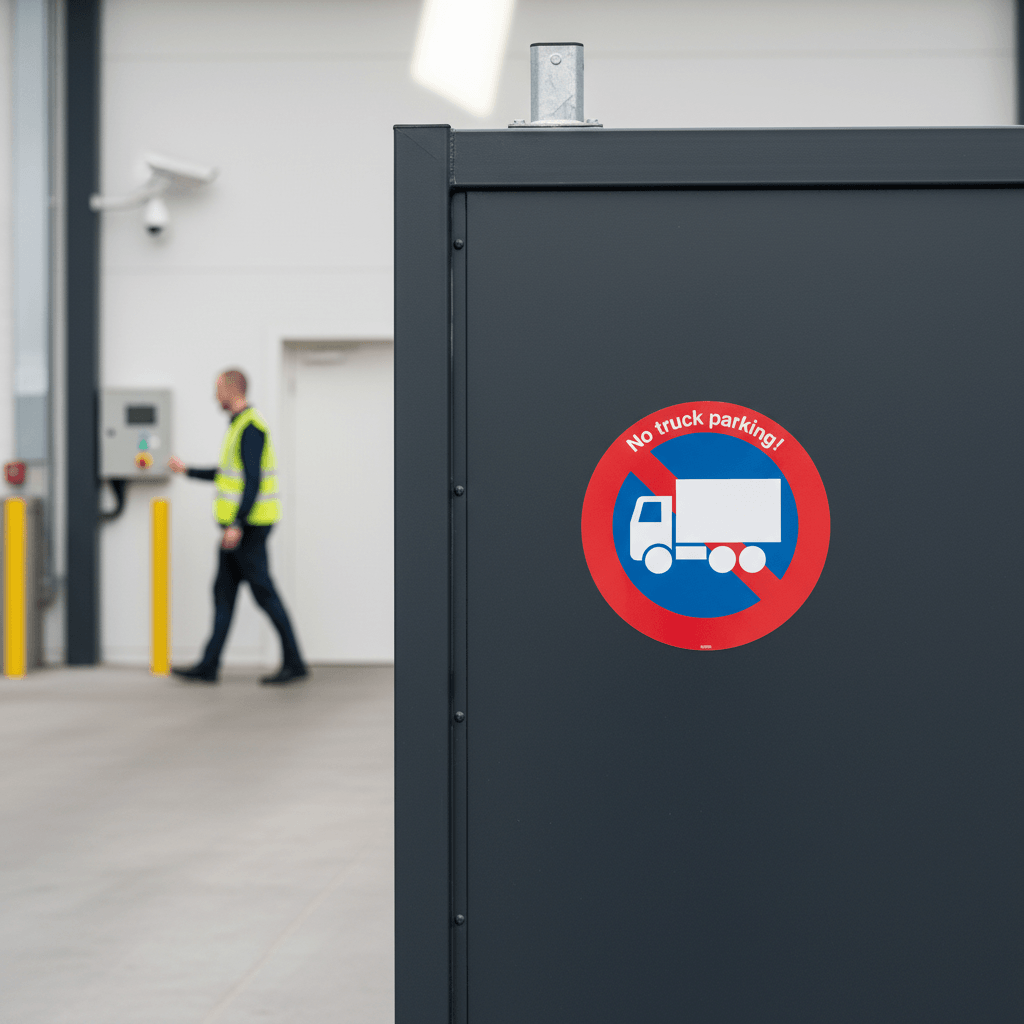 No truck parking! skilt - Billede 3