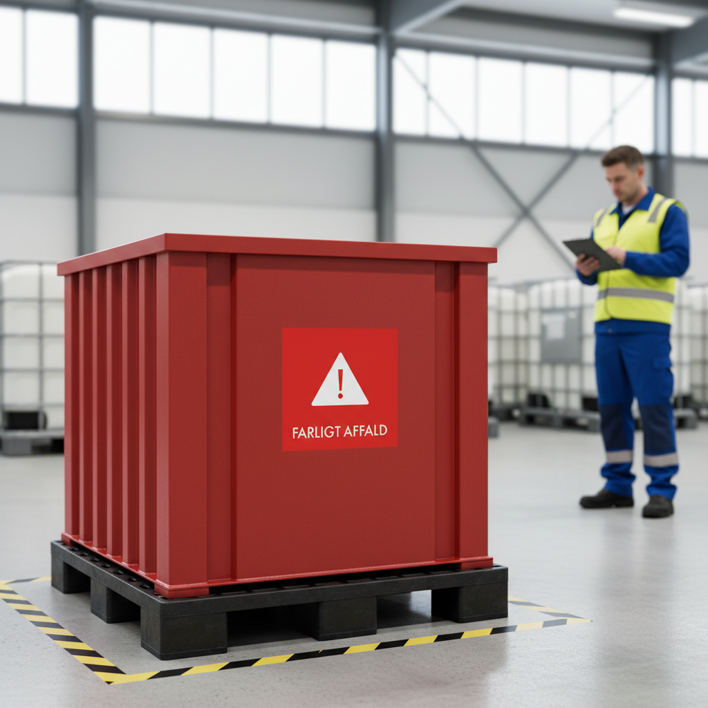 Farligt affald skilt - Dansk Affaldssortering - Billede 2