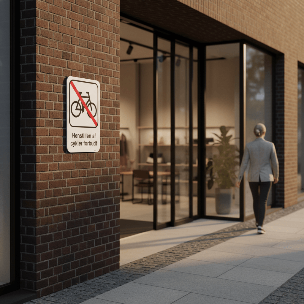 Henstillen af cykler forbudt Skilt - Billede 2