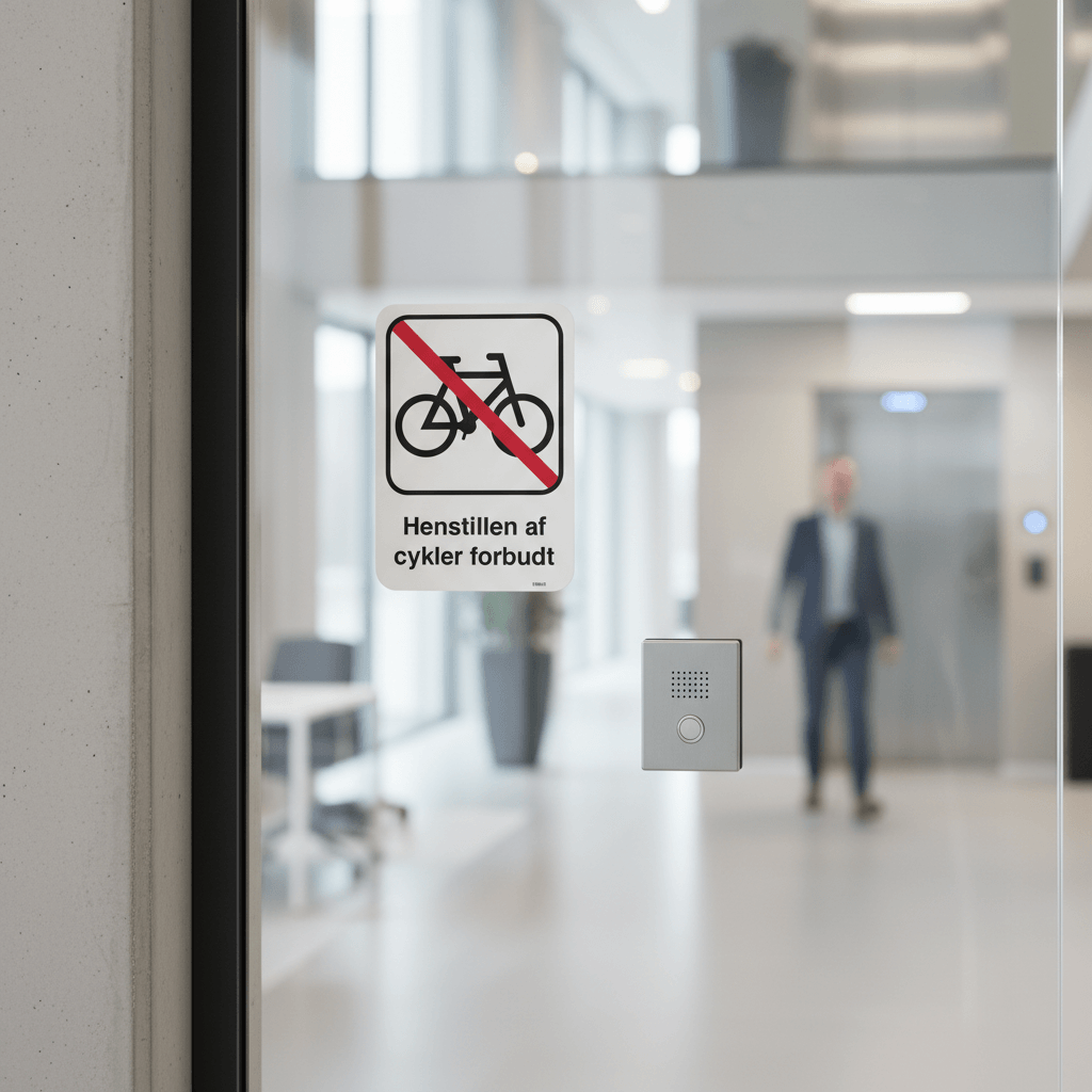 Henstillen af cykler forbudt Skilt - Billede 3