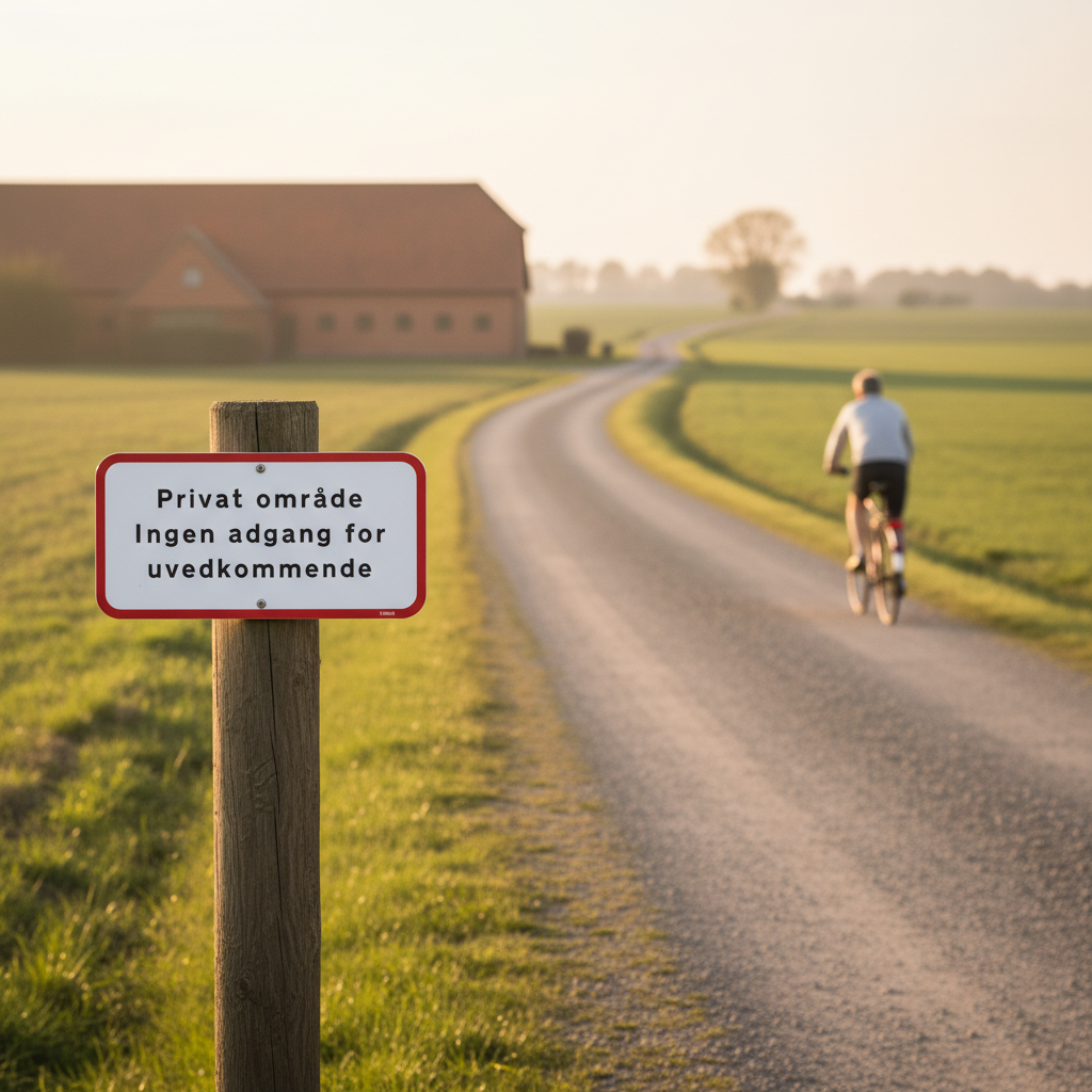 Privat område Ingen adgang for uvedkommende hvid med rød ramme skilt - Billede 4