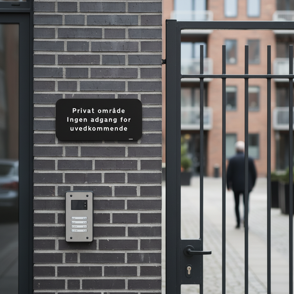 Privat område Ingen adgang for uvedkommende skilt - Billede 2