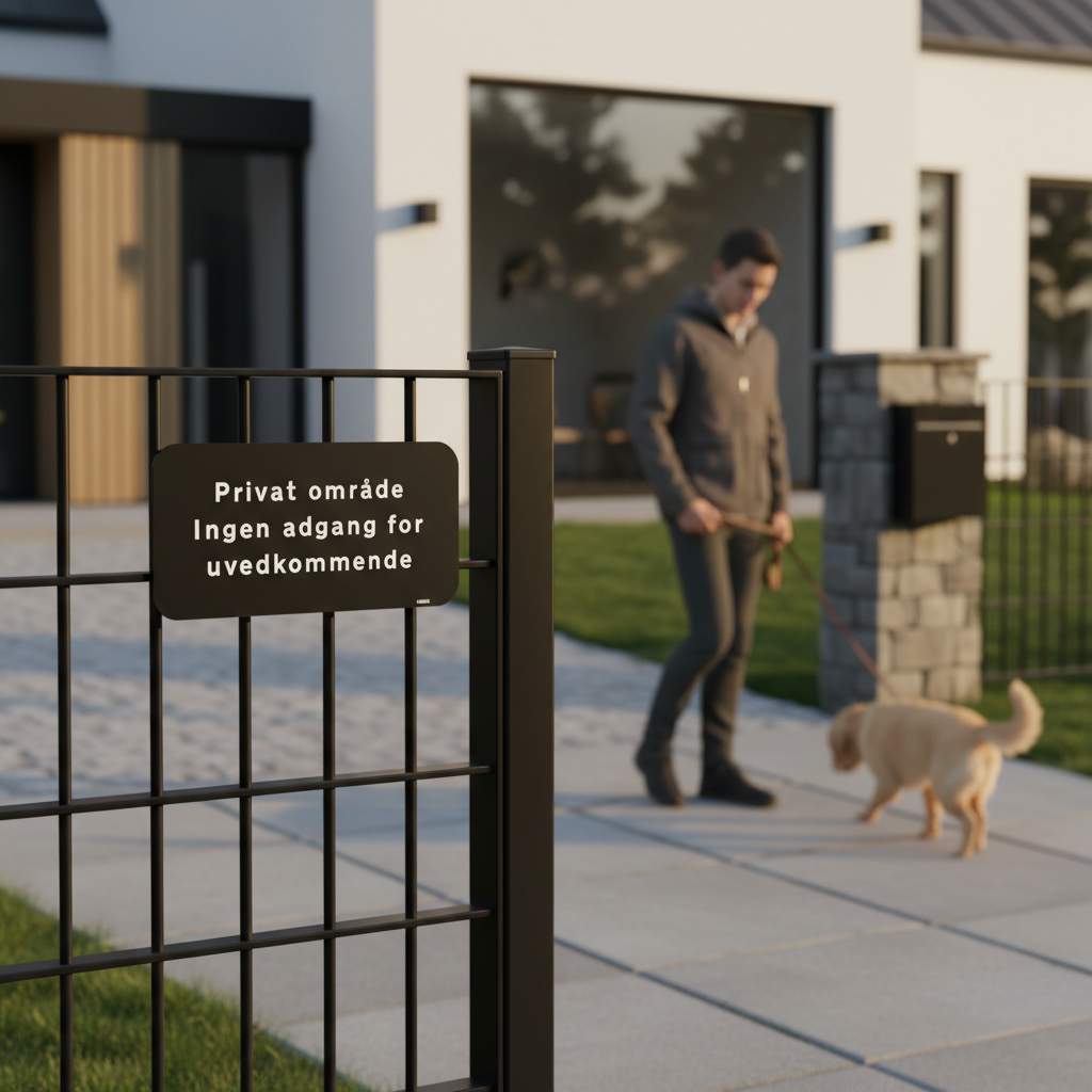 Privat område Ingen adgang for uvedkommende skilt - Billede 3