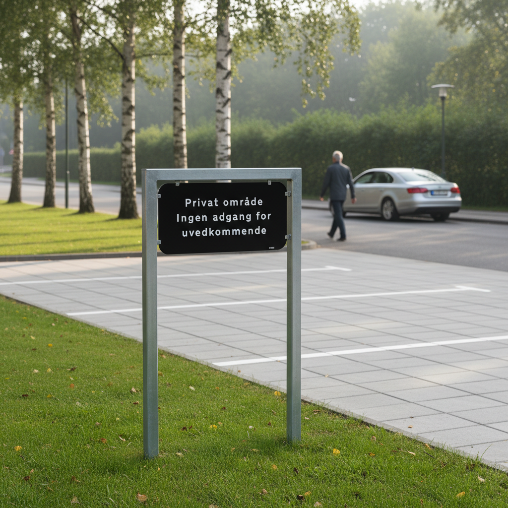 Privat område Ingen adgang for uvedkommende skilt - Billede 5