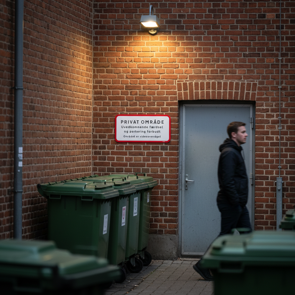 PRIVAT OMRÅDE Uvedkommende færdsel og parkering forbudt skilt - Billede 3