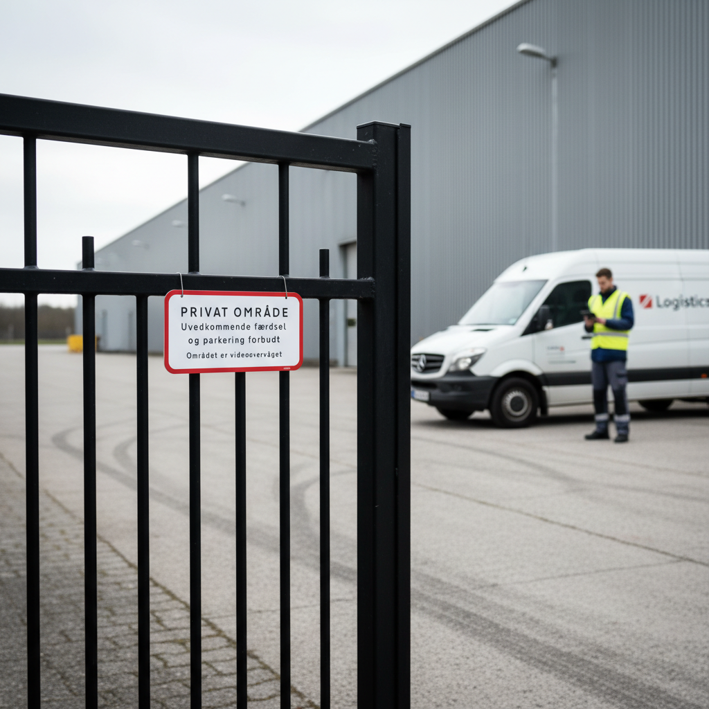 PRIVAT OMRÅDE Uvedkommende færdsel og parkering forbudt skilt - Billede 5