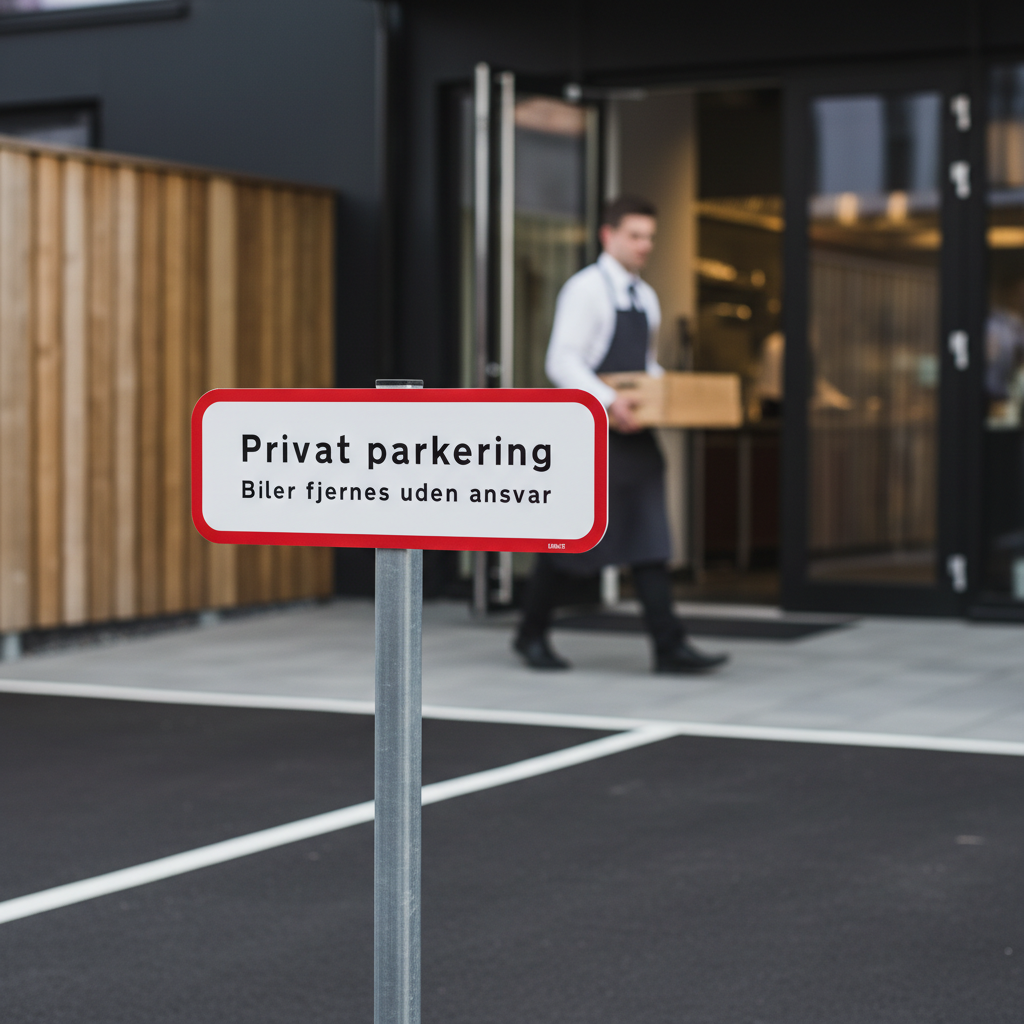Privat parkering Biler fjernes uden ansvar. Parkeringskilt - Billede 5