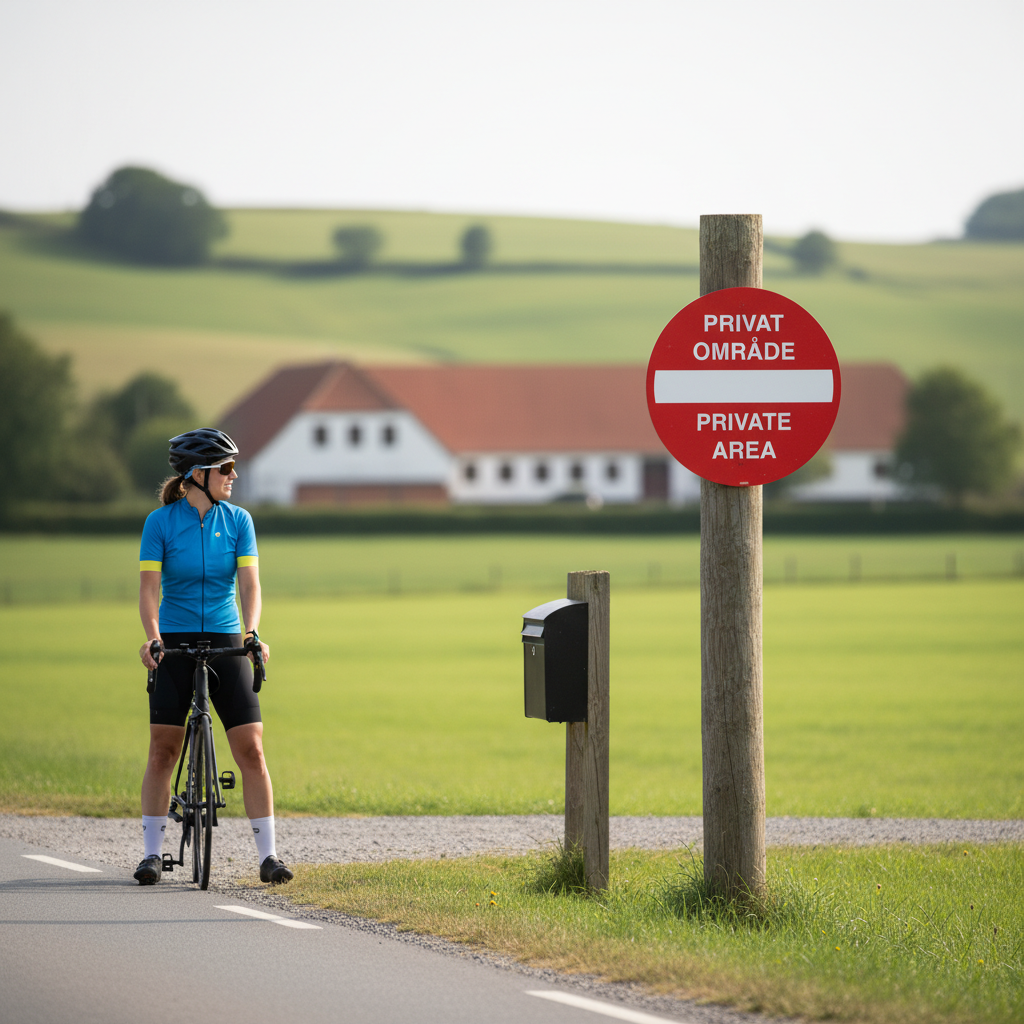 Indkørsel forbudt Privat område Private area skilt - Billede 3