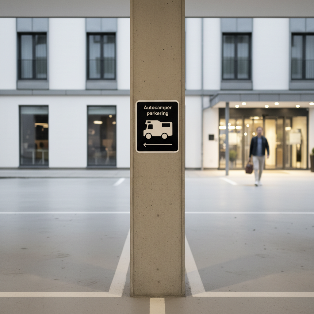 Autocamper parkering til venstre skilte - Billede 4