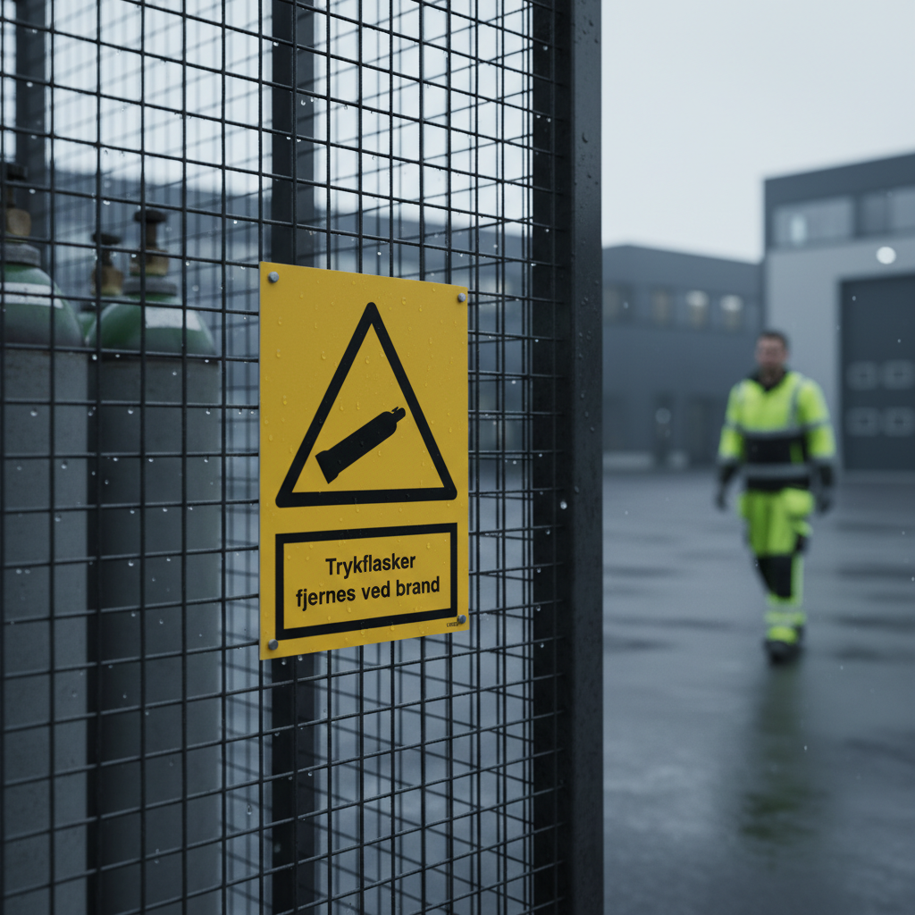 Trykflasker fjernes ved brand skilt - Billede 2