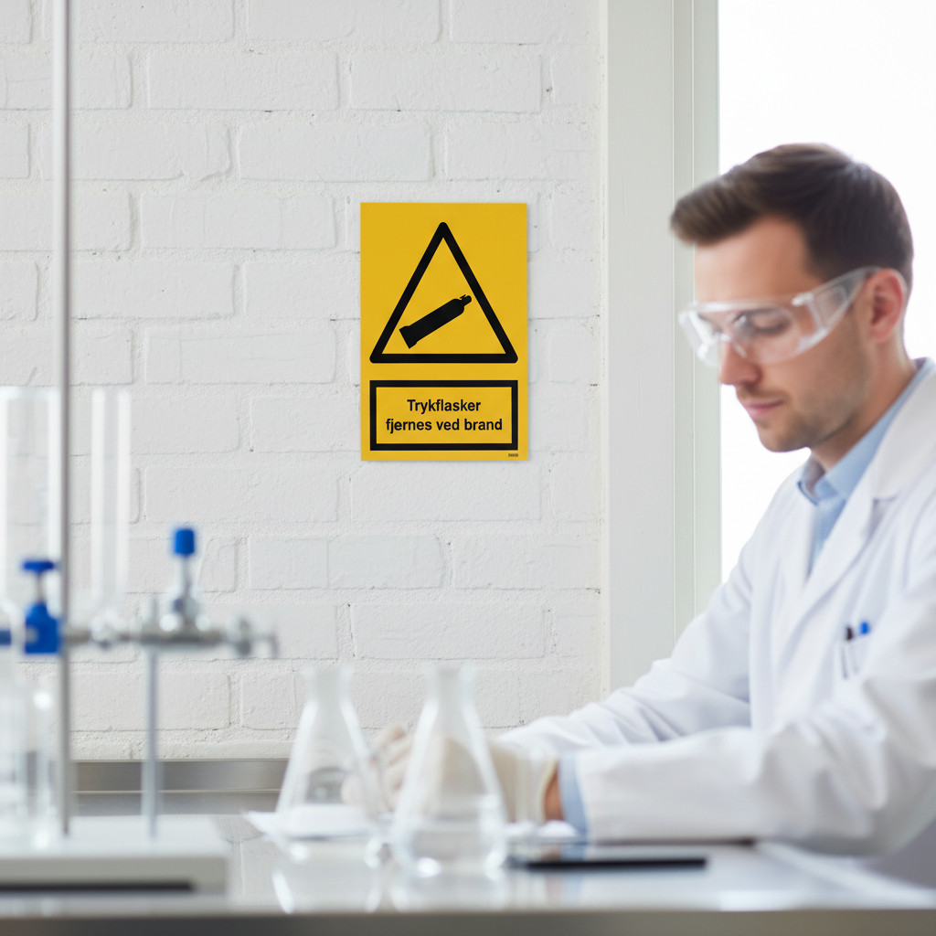 Trykflasker fjernes ved brand skilt - Billede 3
