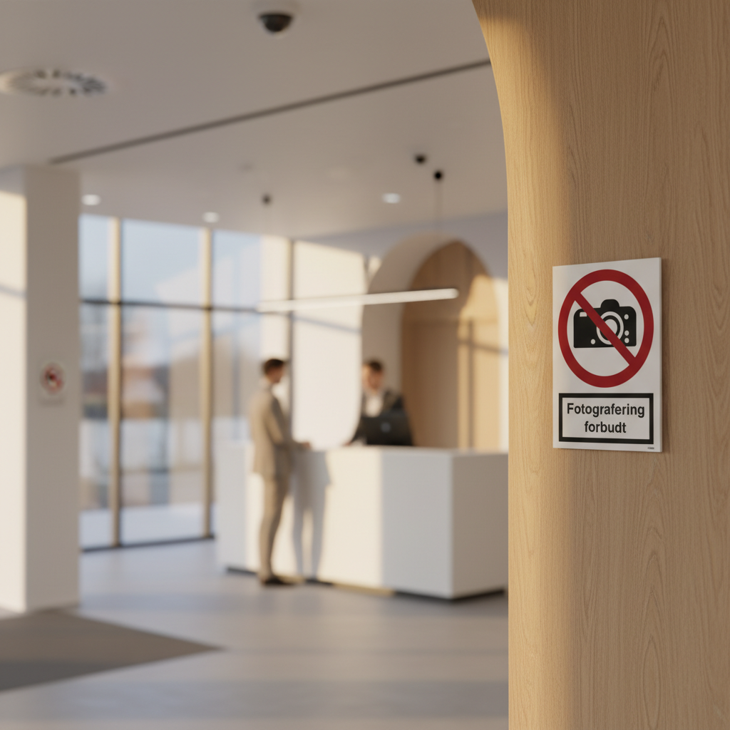 Fotografering forbudt skilt - Billede 2