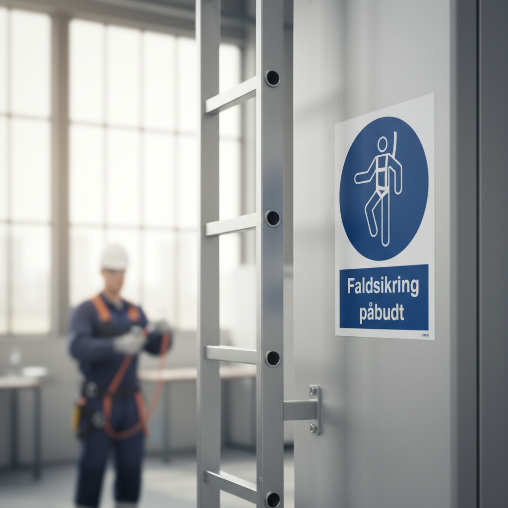 Faldsikring påbudt skilt - Billede 4