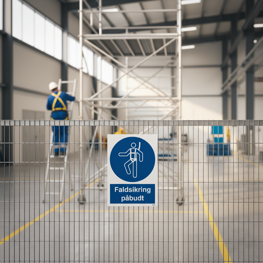 Faldsikring påbudt skilt - Billede 2
