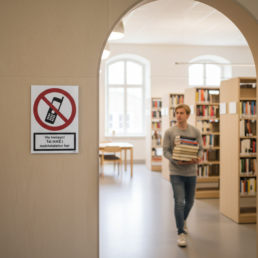 Vis hensyn! tal IKKE i mobiltelefon her skilt - Billede 2