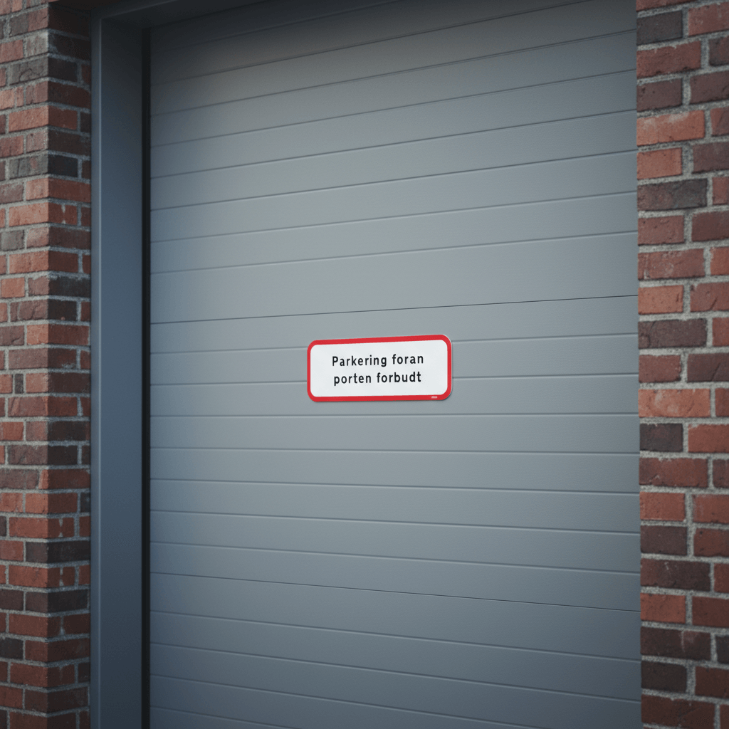 Parkering foran porten forbudt skilt - Billede 4