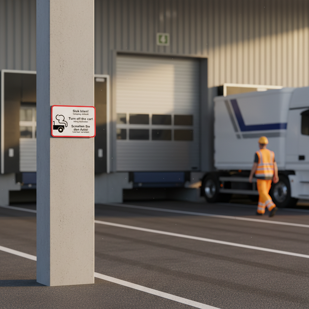 Sluk bilen tomgang forbudt - Turn off the car idling forbidden - Schalten Sie den Auto Leerlauf verboten skilt - Billede 5