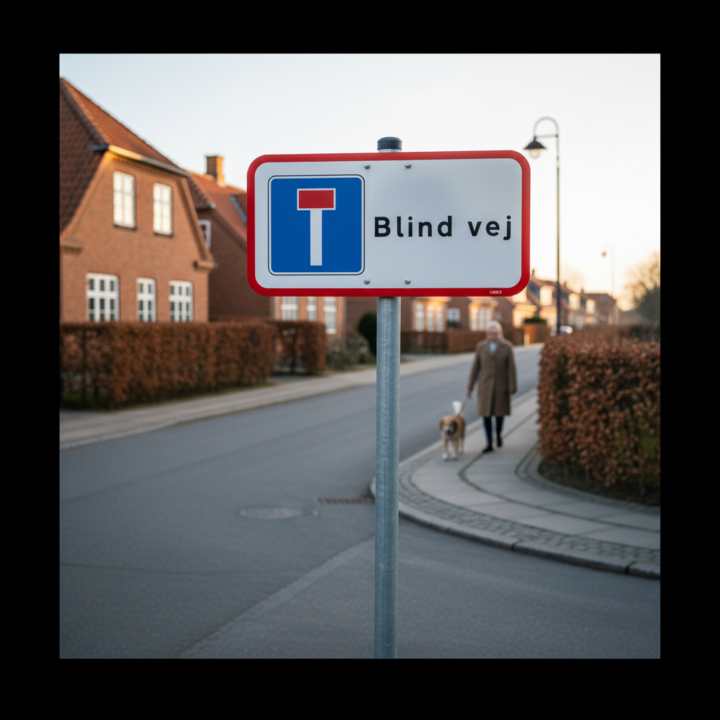 Blind vej undertavle skilt - Billede 2