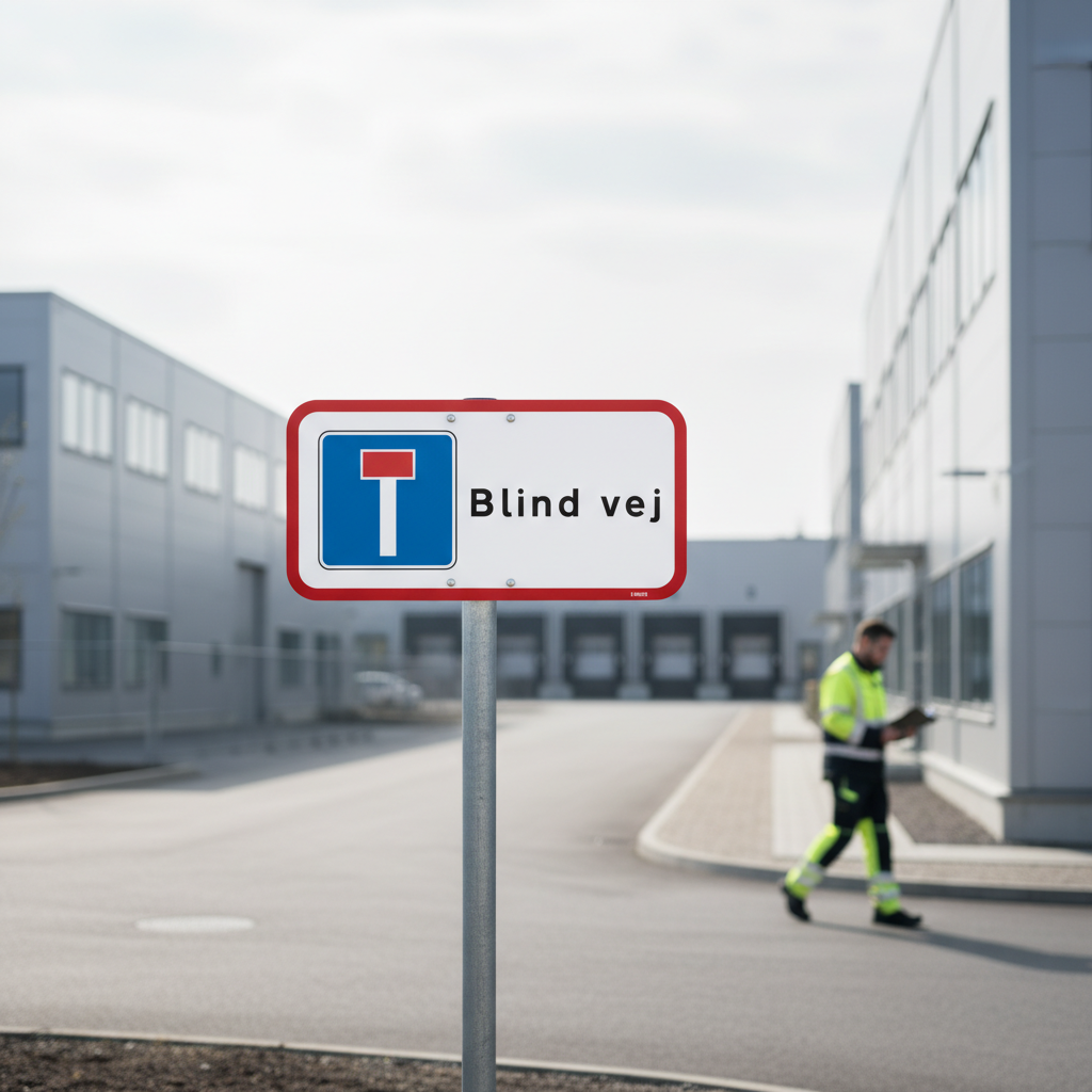 Blind vej undertavle skilt - Billede 3
