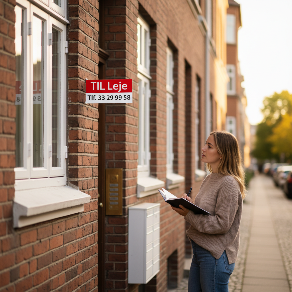 Til Leje Rød skilt - Billede 4