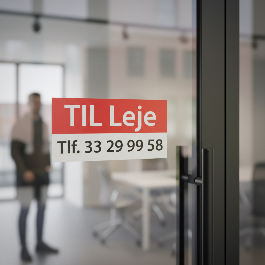 Til Leje Rød skilt - Billede 2