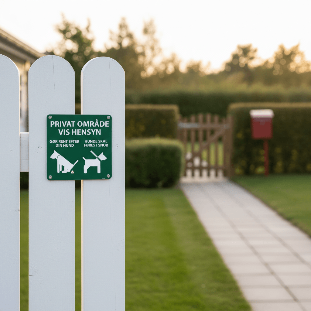 Privat område vis hensyn. Skilt - Billede 2