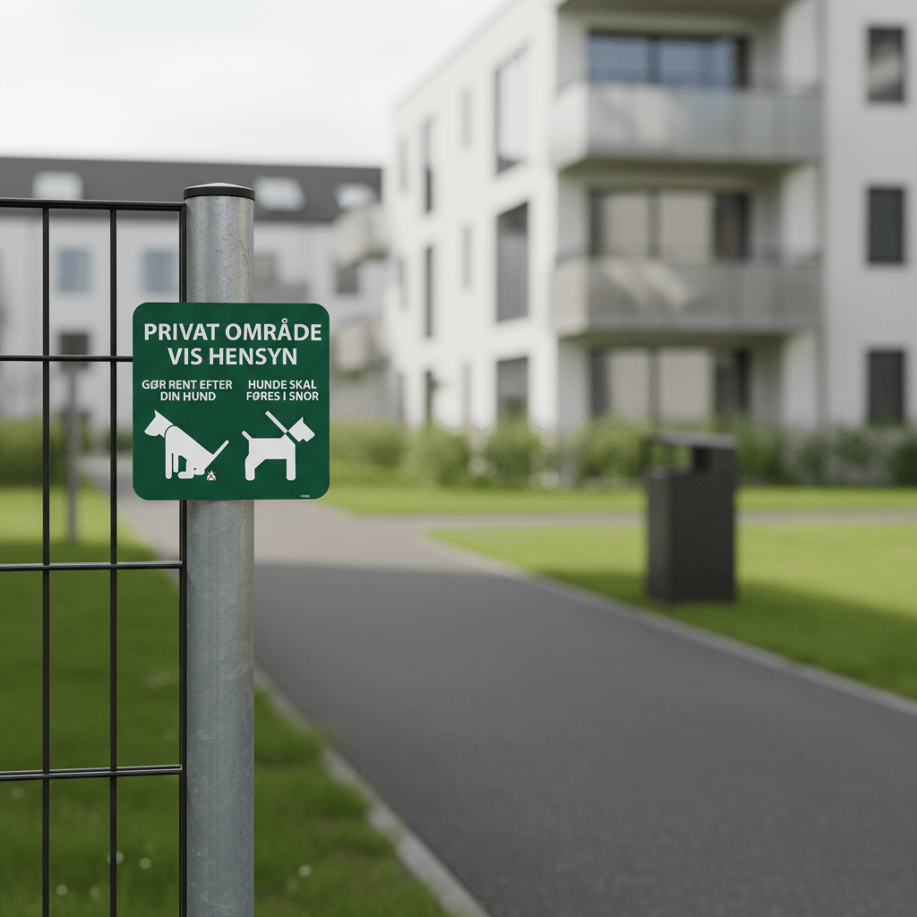 Privat område vis hensyn. Skilt - Billede 3