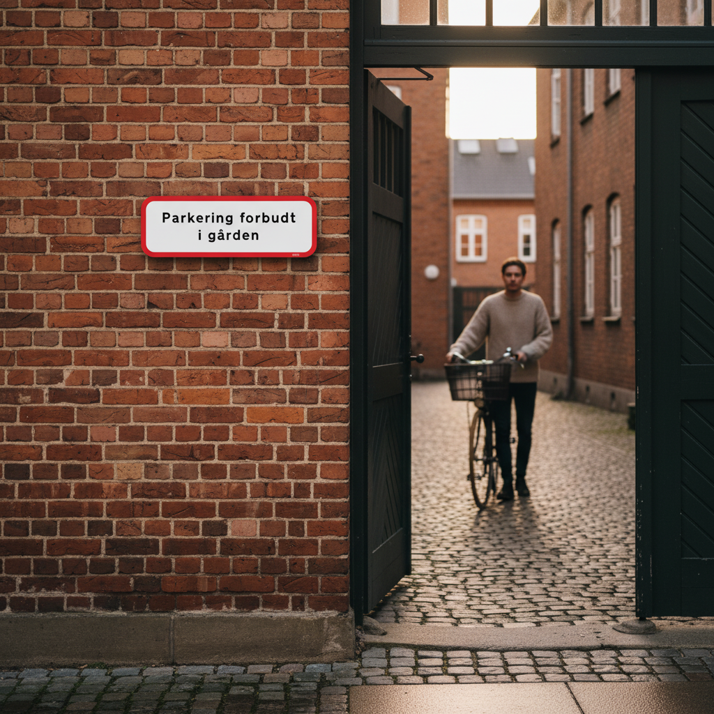 Parkering forbudt i gården skilt - Billede 2