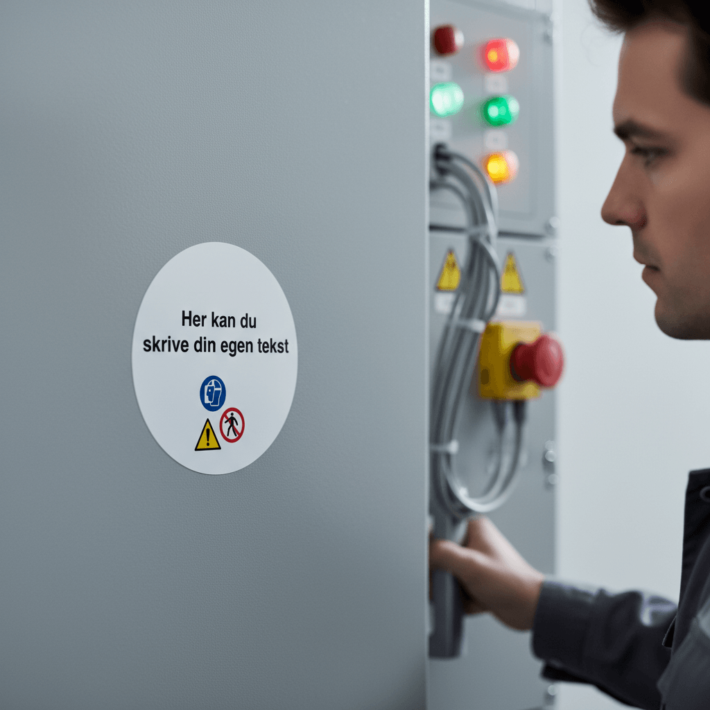 Rund Design-selv skilt - Billede 4