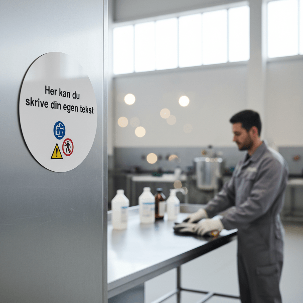 Rund Design-selv skilt - Billede 2