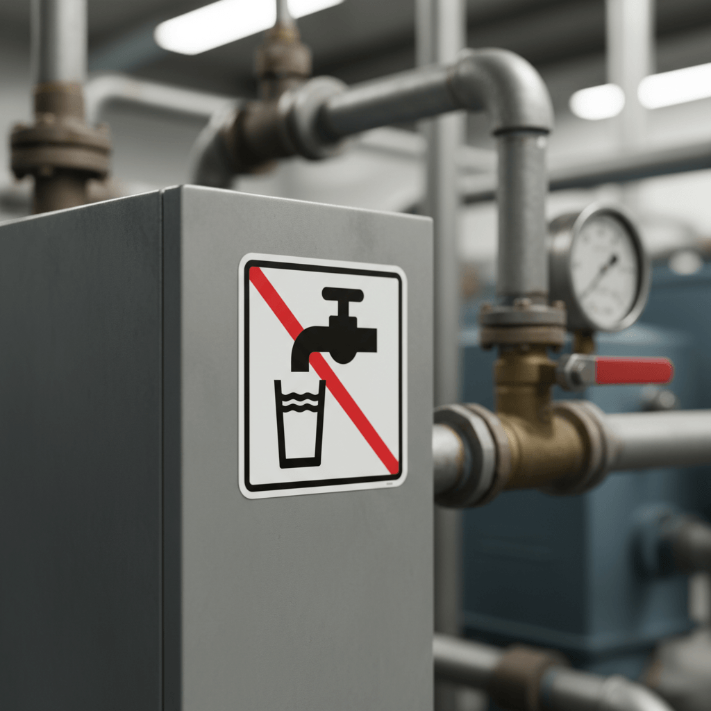 Ikke drikkevand piktogram skilt - Billede 3