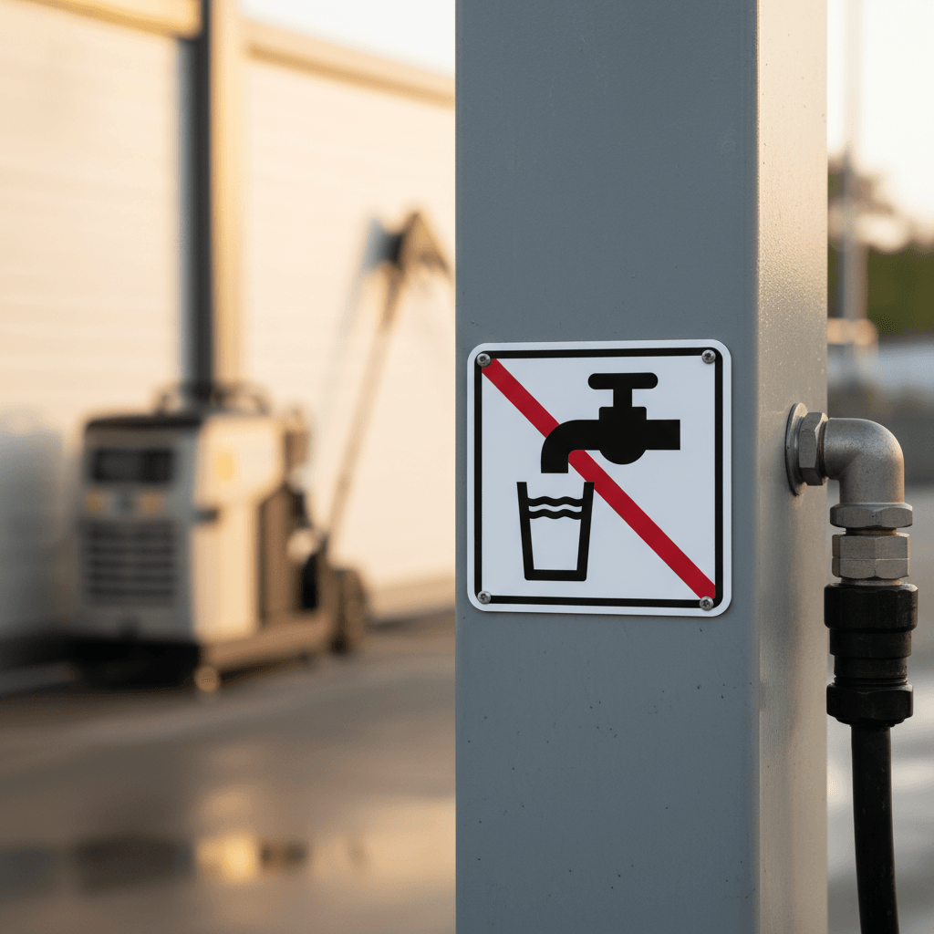 Ikke drikkevand piktogram skilt - Billede 2