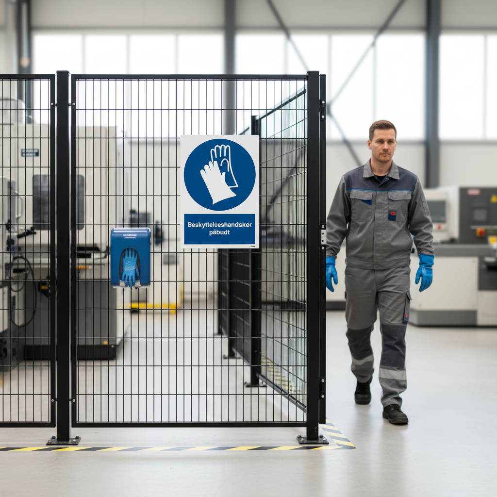 Beskyttelseshandsker påbudt skilt - Billede 4
