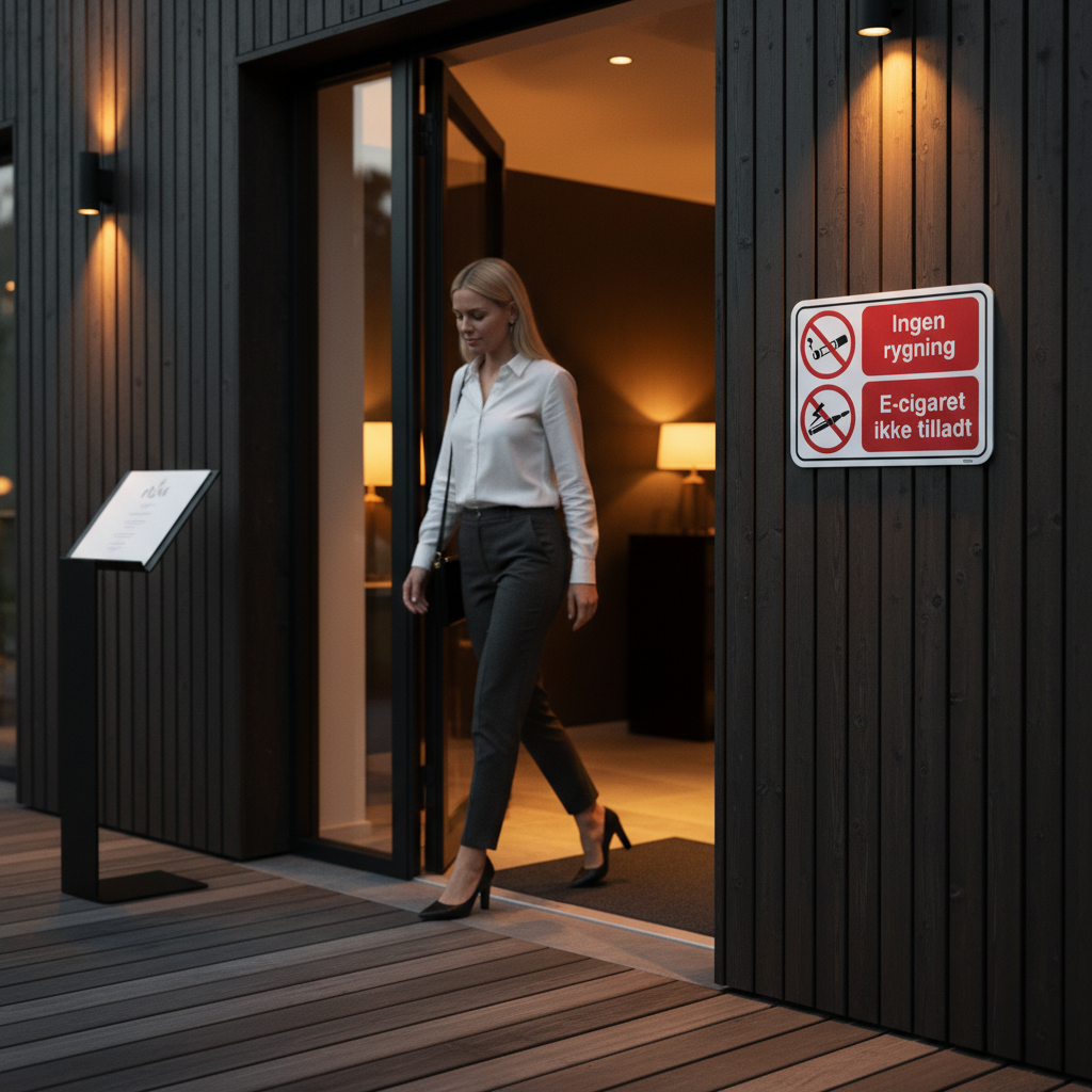 Ingen Rygning El cigaret ikke tilladt skilt - Billede 5