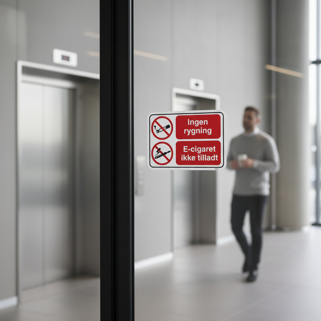 Ingen Rygning El cigaret ikke tilladt skilt - Billede 3