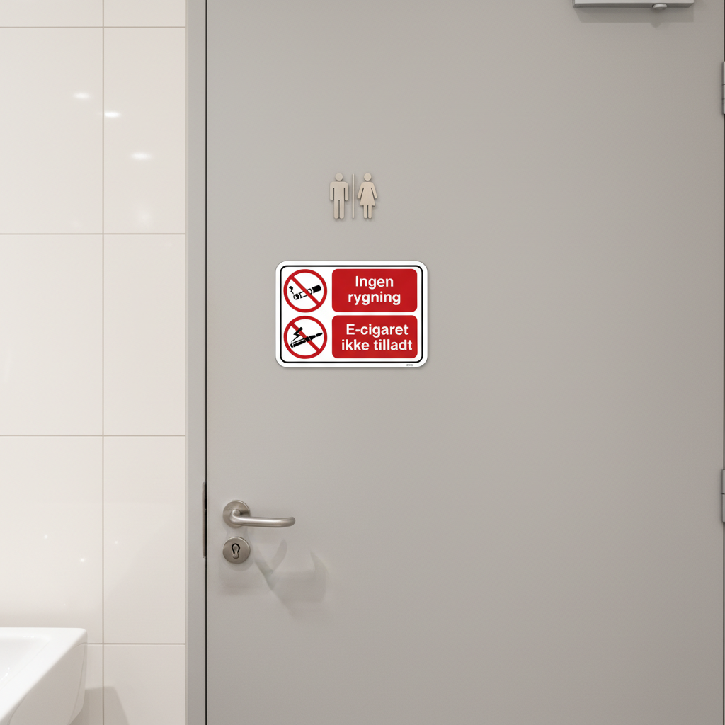 Ingen Rygning El cigaret ikke tilladt skilt - Billede 2